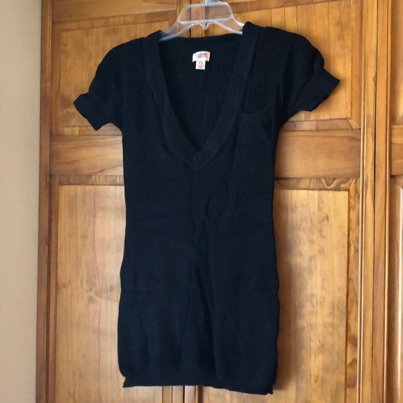 Mossimo Supply Co. Sweaters - Mossimo Black Short Sleeve Sweater Tunic Small